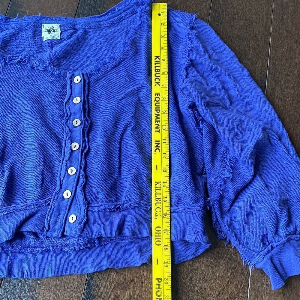 We the free golden road cardigan shirt free people womens size XS oversized butt - Picture 7 of 10